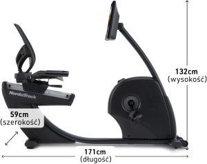 Rower stacjonarny NordicTrack Rower programowany poziomy NordicTrack G10 z 10" wyświetlaczem HD 13