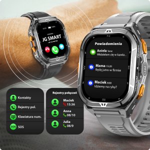 Smartwatch JG Smart SMARTWATCH MĘSKI GPS ZEGAREK MENU POLSKIE ROZMOWY ZDROWIE SMART WATCH SPORT 12