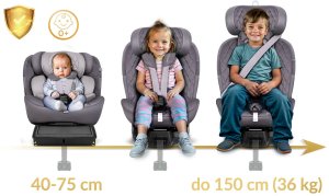 Fotelik samochodowy Nukido Fotelik samochodowy Prestige Line szary 0-36 kg ISOFIX 12