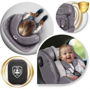 Fotelik samochodowy Nukido Fotelik samochodowy Prestige Line szary 0-36 kg ISOFIX 10
