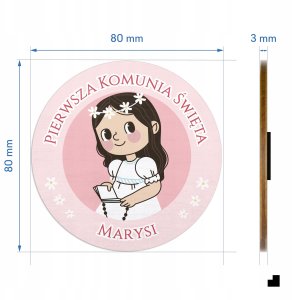 Hello Case Magnes Podziękowania Komunia Dla Gości Pamiątka Komunii Świętej Zestaw x10 4