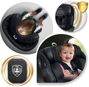 Fotelik samochodowy Nukido Fotelik samochodowy Aero Line czarny 0-36 kg ISOFIX 7