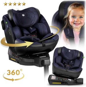 Fotelik samochodowy Nukido Fotelik samochodowy Aero Line czarno-granatowy 0-36 kg ISOFIX 7