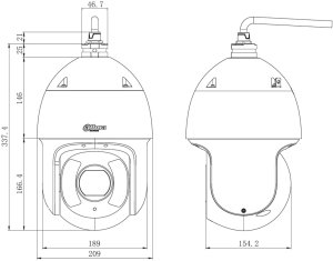 Kamera IP Dahua Technology KAMERA IP SZYBKOOBROTOWA SD6CE445GB-HNR WizSense - 4&nbsp;Mpx 3.95&nbsp;... 177.7&nbsp;mm DAHUA 8