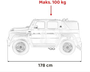 Costway Pojazd Mercedes Benz MAYBACH G650 Czarny 21