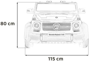 Costway Pojazd Mercedes Benz MAYBACH G650 Niebieski 21