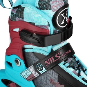 Rolki Nils Extreme NA13810 rekreacyjne regulowane turkusowe r. 31-34 4