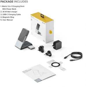 Ładowarka Alogic Alogic Matrix+ 3-in-1 Magnetic Charger+Power Bank+AW Puk white 2