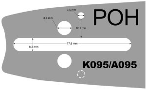 Traktor ogrodowy Kraft&Dele Prowadnica 18 .325 1.5Mm K095 Sugihara Bm2L-8J45-A 4