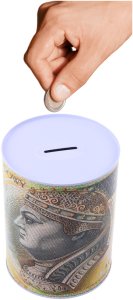 LeanToys Skarbonka Metalowa Puszka Banknot 200 Złotych 16x12cm 3