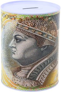 LeanToys Skarbonka Metalowa Puszka Banknot 200 Złotych 16x12cm 4