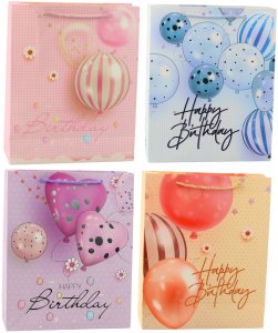 Lean Torba Prezentowa Urodzinowa Balony Happy Birthday 32 x 26 x 12 cm 2