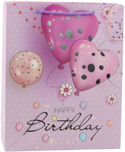 Lean Torba Prezentowa Urodzinowa Balony Happy Birthday 32 x 26 x 12 cm 5