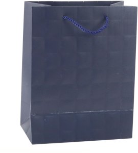 Lean Torba Prezentowa Elegancka Tłoczone Kwadraty 23 x 18 x 10,5 cm 7