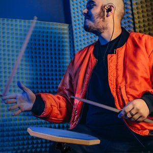 V-Tone V-TONE PDS1 BL niebieski pad perkusyjny do ćwiczeń statyw pałeczki pokrowiec zestaw 12" 4