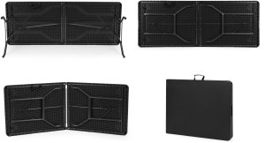 ModernHome Stół cateringowy 180 cm składany w walizkę czarny EDUKAMP 4