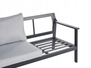 Beliani Sofa ogrodowa dla 3 osób KIATO Metal Jasnoszary 8