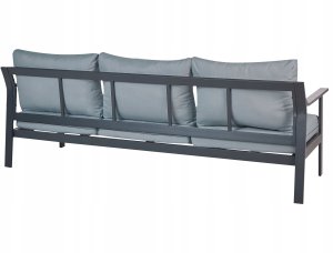 Beliani Sofa ogrodowa dla 3 osób KIATO Metal Ciemnoszary 6