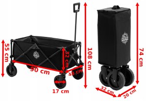 Geko Wózek ogrodowy – plażowy składany 127L 100kg (1) 3