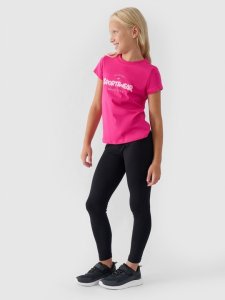 4f Getry dla dziewczynki F239 4F legginsy sportowe dziecięce  bawełniane r 140 2