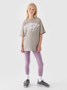 4f Getry dla dziewczynki F239 4F legginsy sportowe dziecięce  bawełniane r 164 2