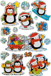Herma HERMA MAGIC Świąteczne WINTER Pingwiny PRISMATICF 2