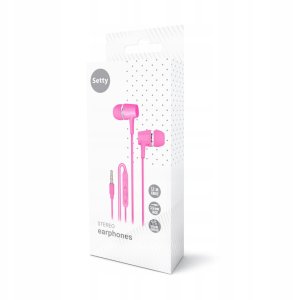 Słuchawki Setty wired earphones SPD-J-26 pink 2