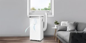Klimatyzator Aiwa Klimatyzator przenośny domowy pokojowy Osuszacz powietrza Grzanie Chłodzenie 3kW AIWA-PAC10Y2 6