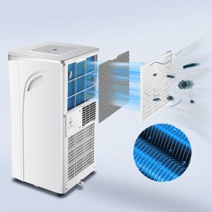 Klimatyzator Aiwa Klimatyzator przenośny domowy pokojowy Osuszacz powietrza Grzanie Chłodzenie 3kW AIWA-PAC10Y2 10