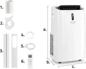 Klimatyzator Aiwa Klimatyzator przenośny domowy pokojowy Osuszacz powietrza Chłodzenie Grzanie 4,7kW AIWA-PAC16Y2 4