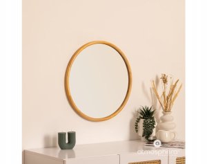 Atmosphera Lustro okrągłe w drewnianej ramie KIM, Ø 55 cm 7