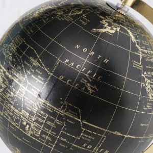 Boltze Decorative object Globe, Globe, with stand, H 31 cm, Paper, Iron powder coated, Polyresin mixed materials colour-mix 4