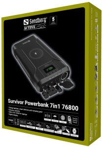 Powerbank Sandberg Survivor Powerbank 7in1 76800 6