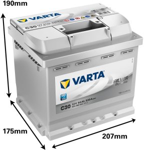 Akumulator Varta ACCUMULATOR VARTA SD 554400053 C30 54 A 2