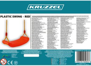 Huśtawka Kruzzel Huśtawka plastikowa - czerwona 23555 4
