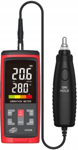 Benetech MIERNIK WIBRACJI CYFROWY WIBROMETR CZUJNIK DRGAŃ Z SONDĄ NA PRZEWODZIE LCD 2