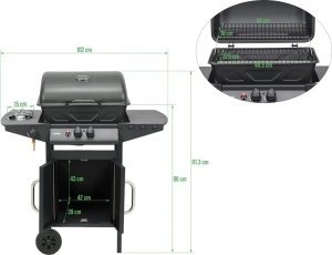 Lund Grill Gazowy 2+1 8KW 11