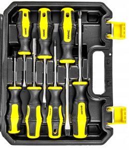 WMC TOOLS Zestaw śrubokrętów wkrętaków i bitów z magnesem 65el. 12