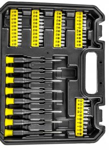 WMC TOOLS Zestaw śrubokrętów wkrętaków i bitów z magnesem 65el. 13