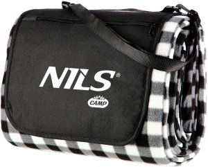 Nils NC2311 KOC PIKNIKOWY BIAŁO-CZARNY 200x200 CM PE + ALU NILS CAMP 5