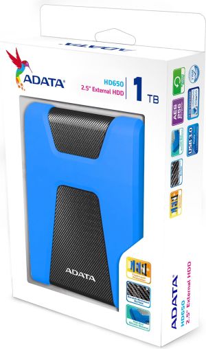 Dysk zewnętrzny HDD ADATA HD650 1TB Czarno-niebieski (AHD650-1TU31-CBL) 5