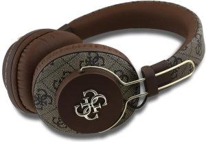 Słuchawki Guess Słuchawki nauszne Guess Bluetooth ENC    Metal 4G Logo brązowy 2
