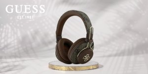 Słuchawki Guess Słuchawki nauszne Guess Bluetooth ENC    Metal 4G Logo brązowy 6