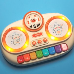 Moneks Pianinko organki interaktywne dla dzieci edukacyjne beżowe Kik Sp. z o. o. Sp. k. 11