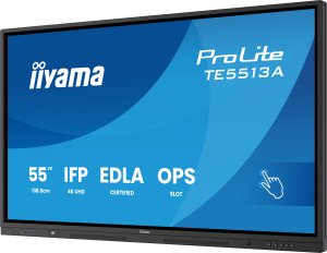 System interaktywny iiyama TE5513A-B1AG signage display Interaktywny płaski panel 138,7 cm (54.6") Wi-Fi 450 cd/m² 4K Ultra HD Czarny Ekran dotykowy Procesor wbudowany Android 18/7 6