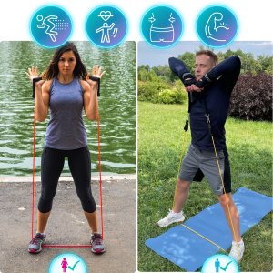 Revity Revity Gumy do ćwiczeń oporowe Workout Bands Pro 5 szt. 10-100 kg + Akcesoria 6 szt. 11