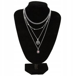 ITIMPORT NASZYJNIK CHOKER CELEBRYTKA DŁUGA BOHO SREBRNY 29 4