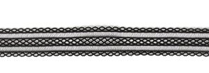 ITIMPORT CHOKER Koronkowy Haft Czarny NASZYJNIK Gothic CH09 3