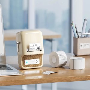 Drukarka etykiet Niimbot NIIMBOT Drukarka Termiczna NAKLEJKI Bluetooth B21 PRO KREMOWA 300dpi 13
