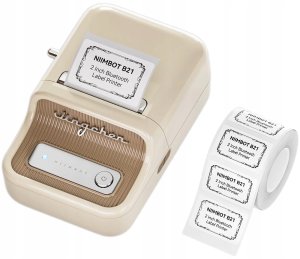 Drukarka etykiet Niimbot NIIMBOT Drukarka Termiczna NAKLEJKI Bluetooth B21 PRO KREMOWA 300dpi 4